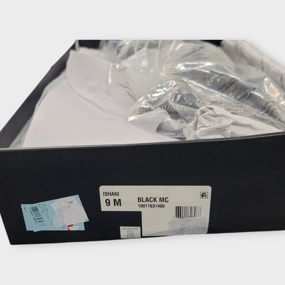 INC International Concepts Is Black and Silver Bling Fringe Heeled Boots Size 9M - Picture 13 of 16